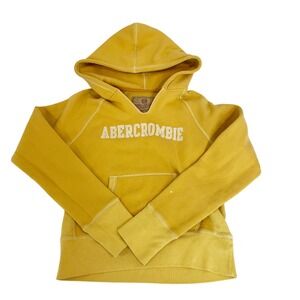 Vintage Abercrombie & Fitch Logo Hoodie Y2K Preppy VNeck Sweatshirt Womens Large